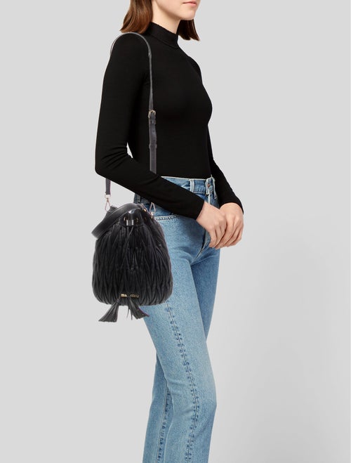 Miu Miu Leather Bucket Bag