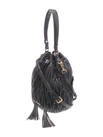 Miu Miu Leather Bucket Bag