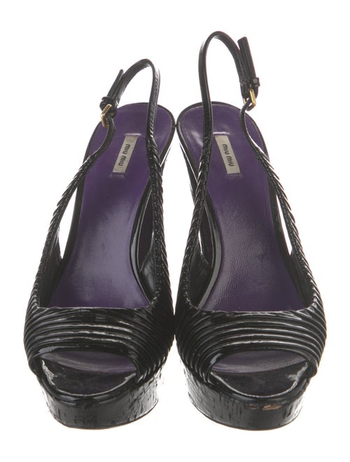 Miu Miu Patent Leather Slingback Pumps