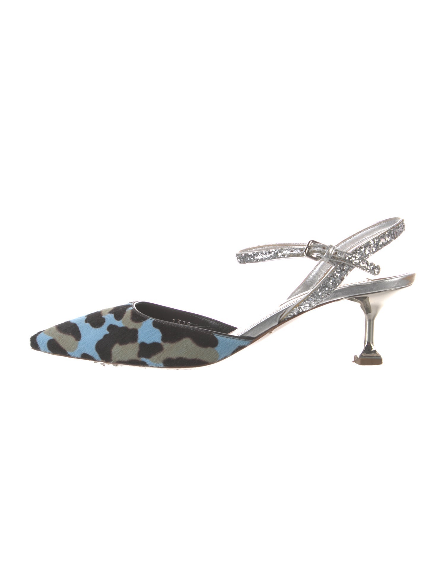 Miu Miu Ponyhair Printed Slingback Pumps