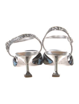 Miu Miu Ponyhair Printed Slingback Pumps