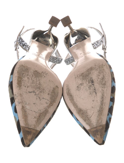 Miu Miu Ponyhair Printed Slingback Pumps