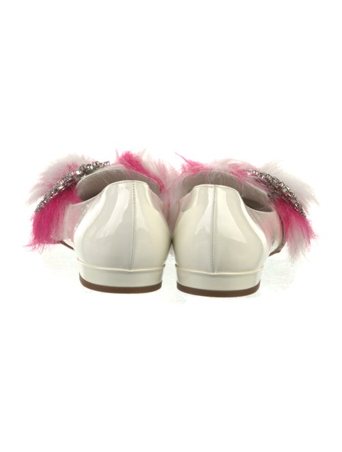 Miu Miu Patent Leather Crystal Embellishments Flats