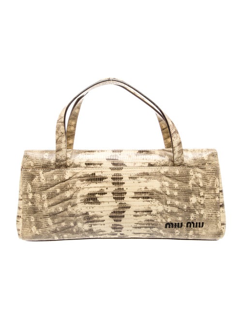Miu Miu Lizard Top Handle Bag