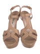 Miu Miu Leather T-Strap Sandals
