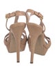 Miu Miu Leather T-Strap Sandals