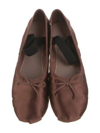 Miu Miu Satin Bow Accents Mary Jane Flats