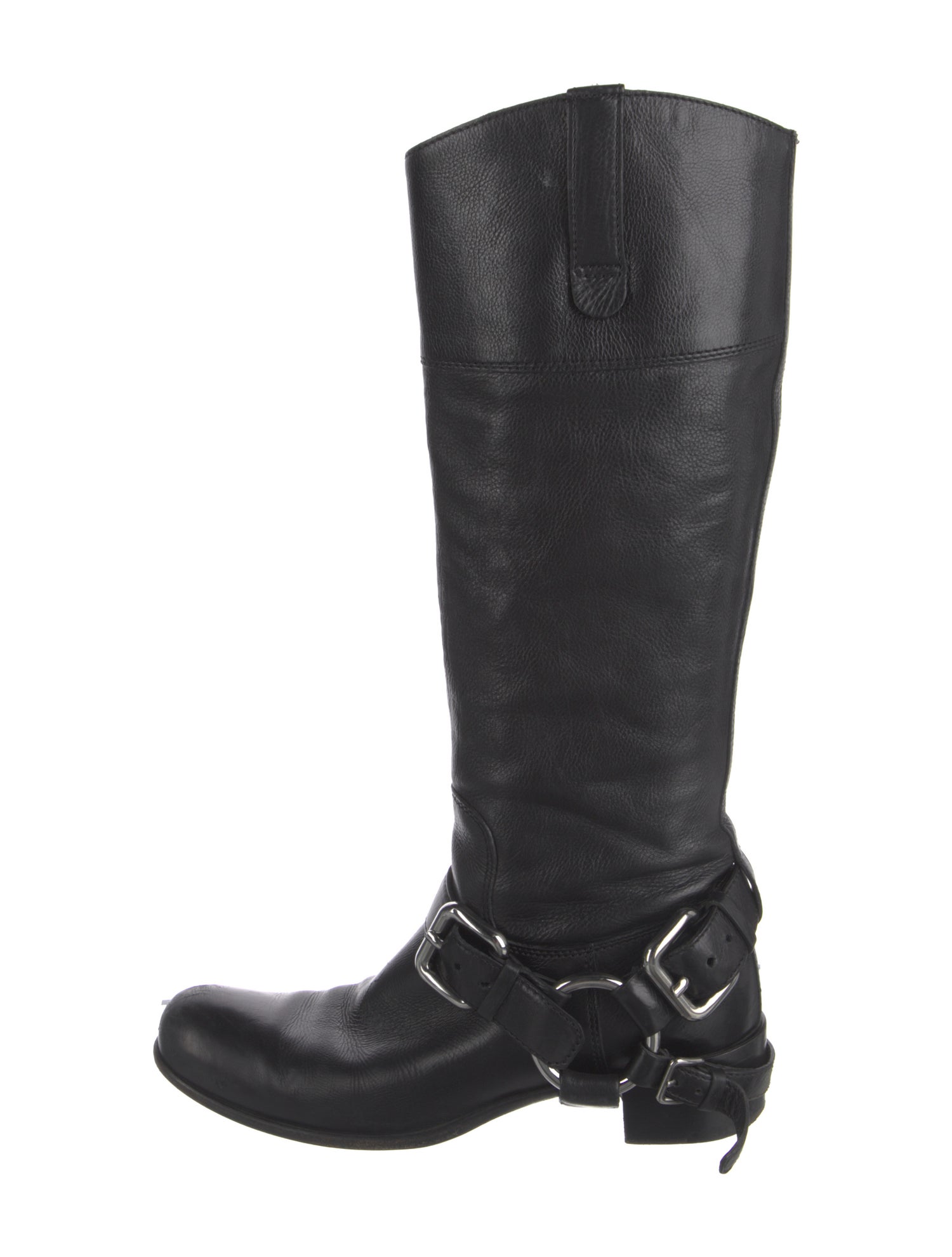 Miu Miu Leather Riding Boots