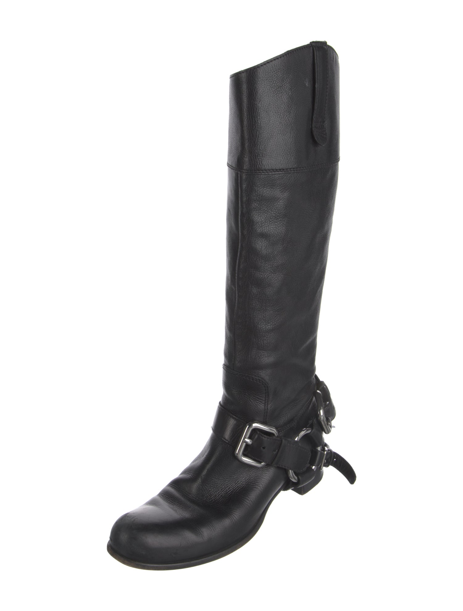 Miu Miu Leather Riding Boots