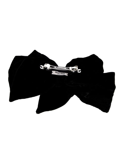 Miu Miu Velvet Bow Hair Clip