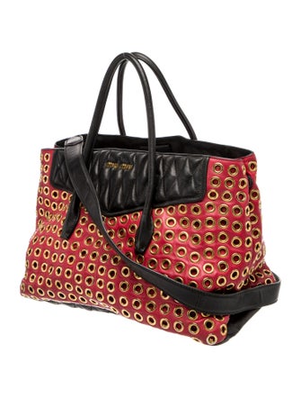 Miu Miu Leather Top Handle Bag