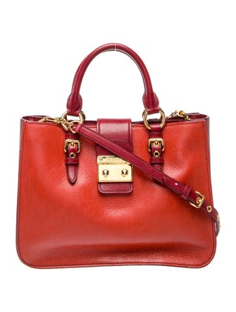 Miu Miu Goat Leather Madras Bicolore