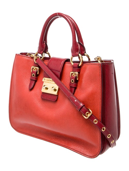 Miu Miu Goat Leather Madras Bicolore