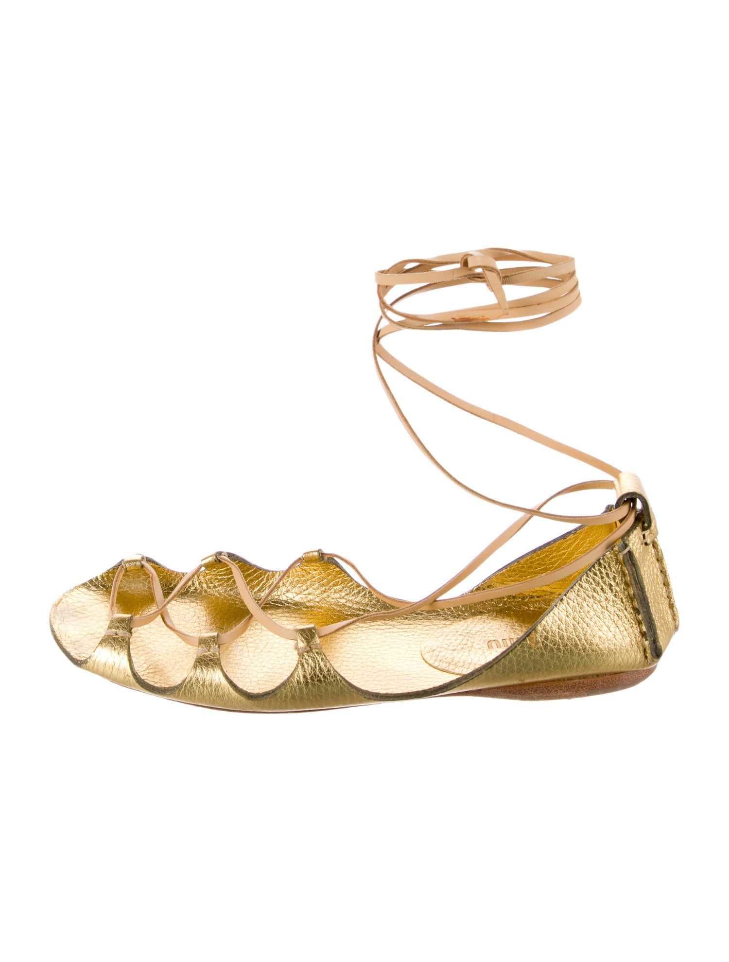 Miu Miu Leather Sandals