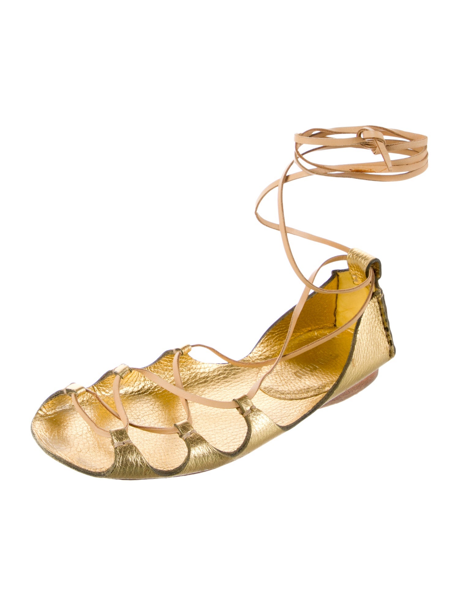 Miu Miu Leather Sandals