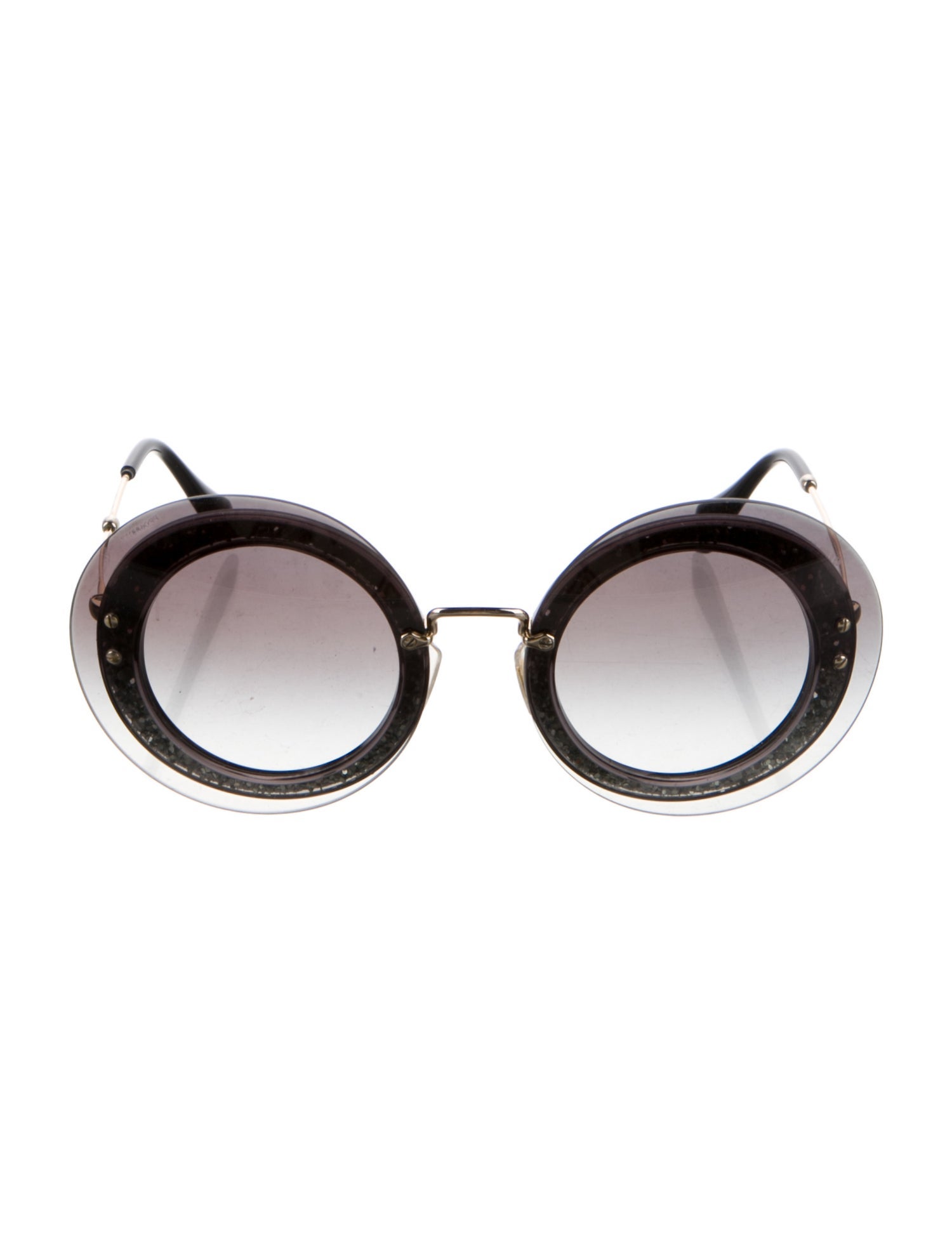 Miu Miu Round Gradient Sunglasses