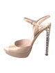 Miu Miu Patent Leather Crystal Embellishments Slingback Pumps