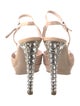 Miu Miu Patent Leather Crystal Embellishments Slingback Pumps