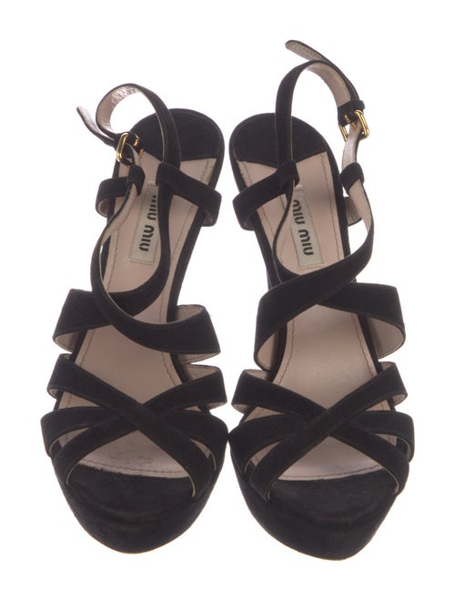 Miu Miu Suede Slingback Sandals