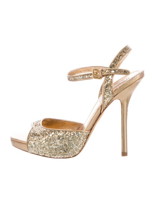 Miu Miu Glitter Glitter Accents Sandals