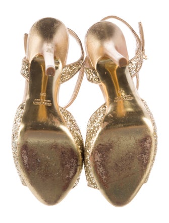 Miu Miu Glitter Glitter Accents Sandals