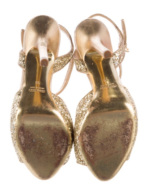 Miu Miu Glitter Glitter Accents Sandals