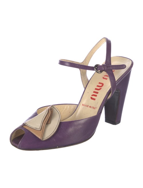 Miu Miu Leather Slingback Pumps