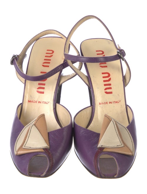 Miu Miu Leather Slingback Pumps