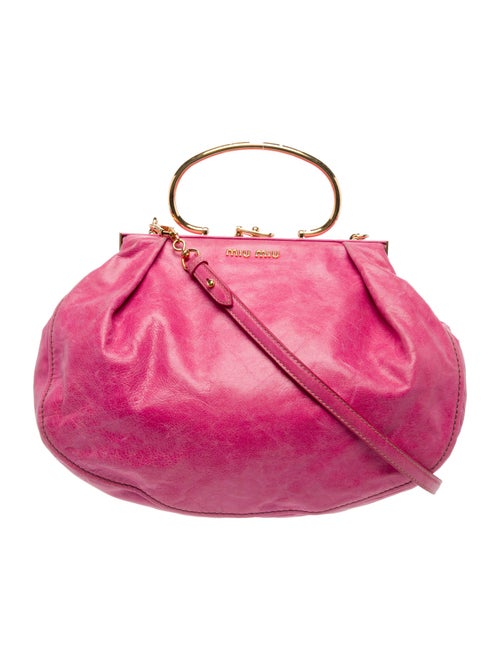Miu Miu Leather Top Handle Bag