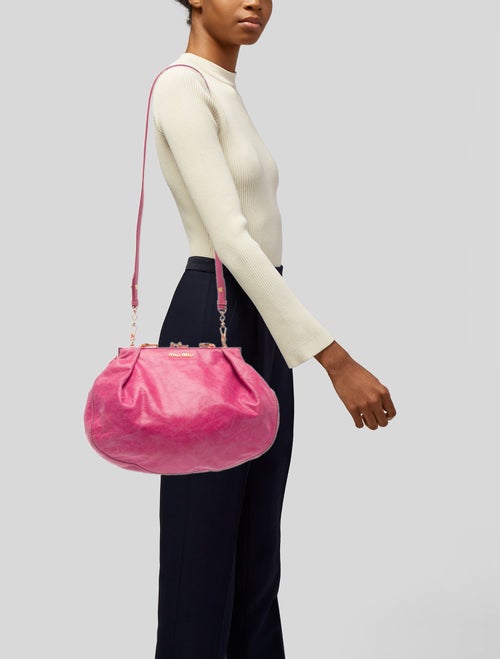 Miu Miu Leather Top Handle Bag