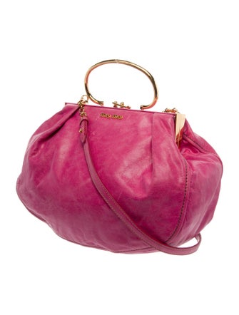 Miu Miu Leather Top Handle Bag