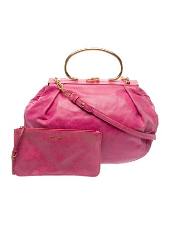 Miu Miu Leather Top Handle Bag