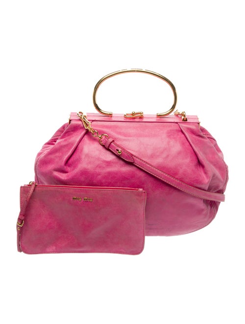Miu Miu Leather Top Handle Bag