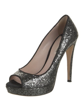 Miu Miu Glitter Glitter Accents Pumps