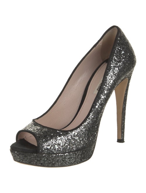 Miu Miu Glitter Glitter Accents Pumps