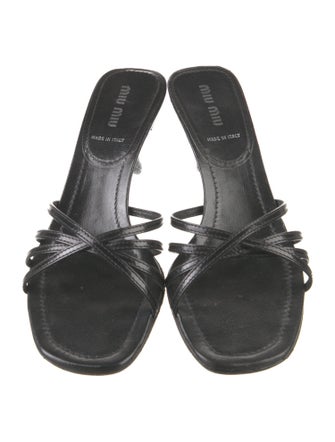 Miu Miu Leather Slides