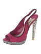 Miu Miu Suede Glitter Accents Slingback Sandals