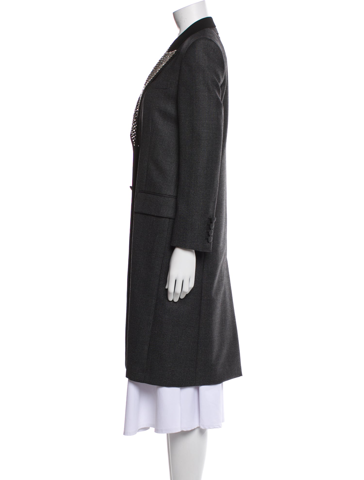 Miu Miu 2019 Crystal Embellishments Coat