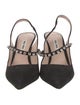 Miu Miu Suede Crystal Embellishments Slingback Pumps