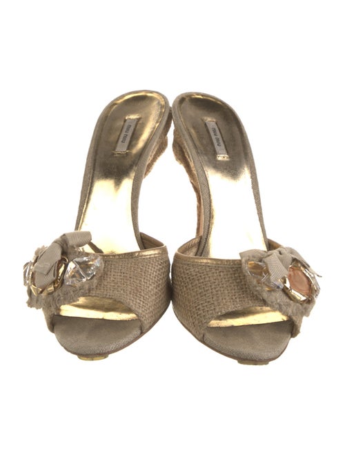 Miu Miu Bow Accents Slides