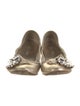 Miu Miu Leather Crystal Embellishments Flats