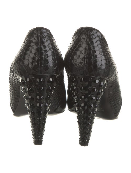 Miu Miu Snakeskin Crystal Embellishments Pumps
