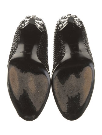 Miu Miu Snakeskin Crystal Embellishments Pumps