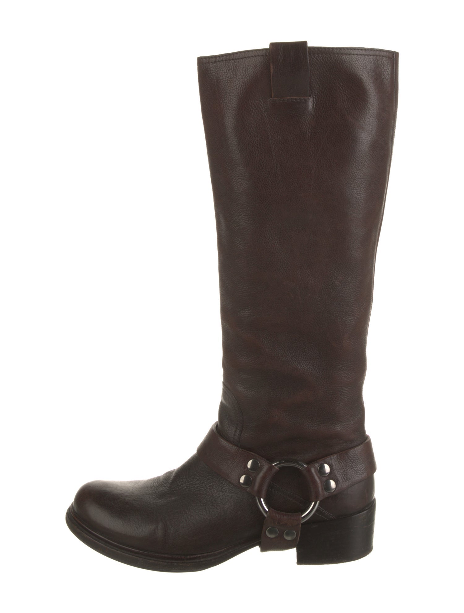 Miu Miu Leather Riding Boots