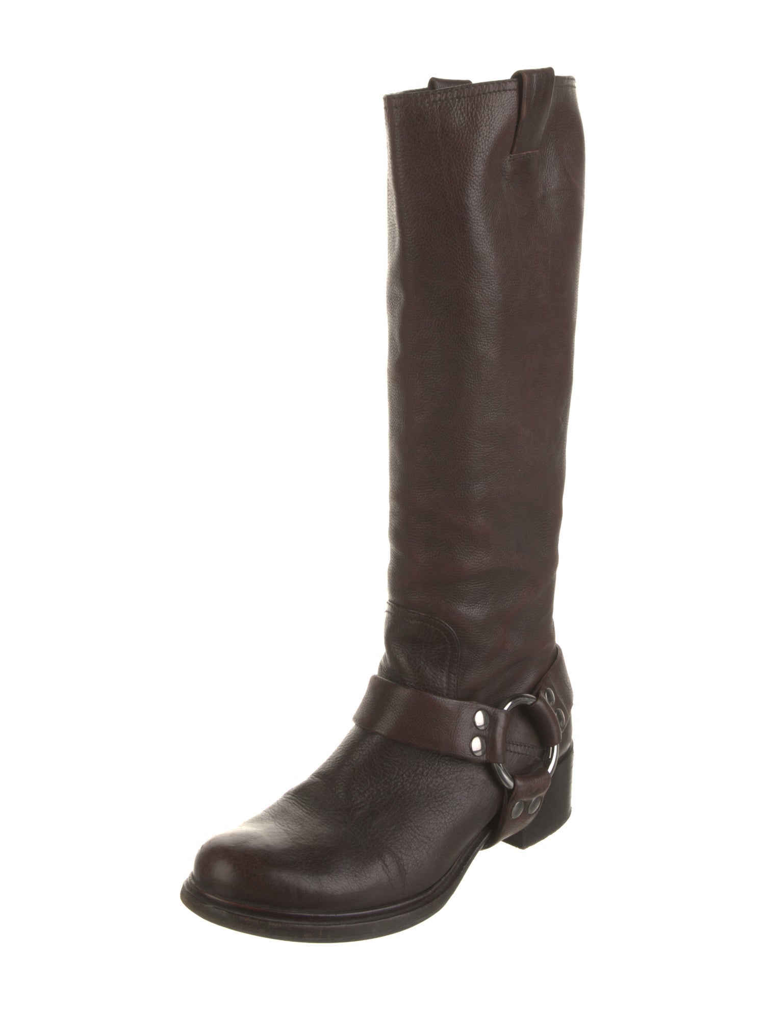 Miu Miu Leather Riding Boots