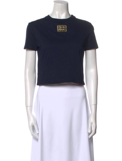 Miu Miu 2023 Graphic Print Crop Top