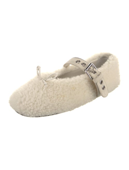 Miu Miu Shearling Mary Jane Flats