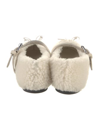 Miu Miu Shearling Mary Jane Flats