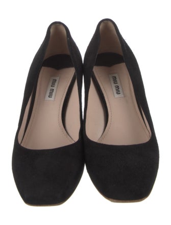Miu Miu Suede Glitter Accents Pumps