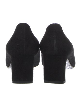 Miu Miu Suede Glitter Accents Pumps